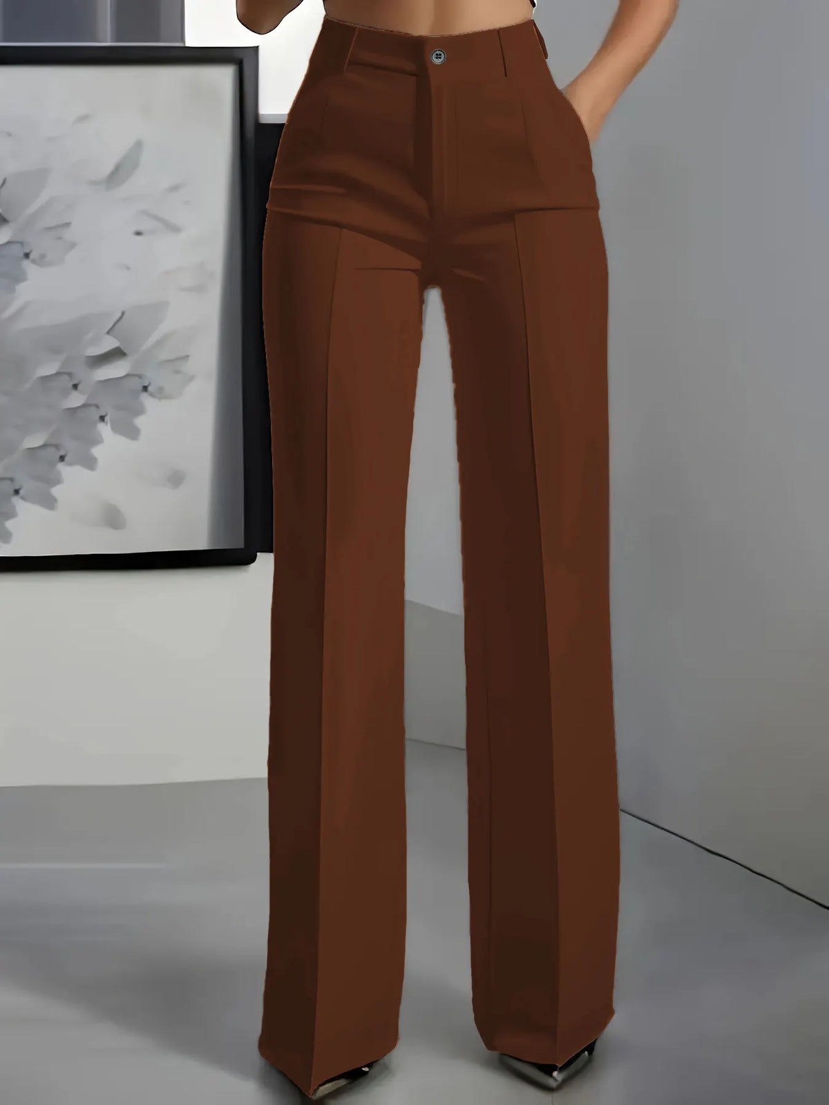 Adorisse - Tailored High Waist Wide Leg Trousers
