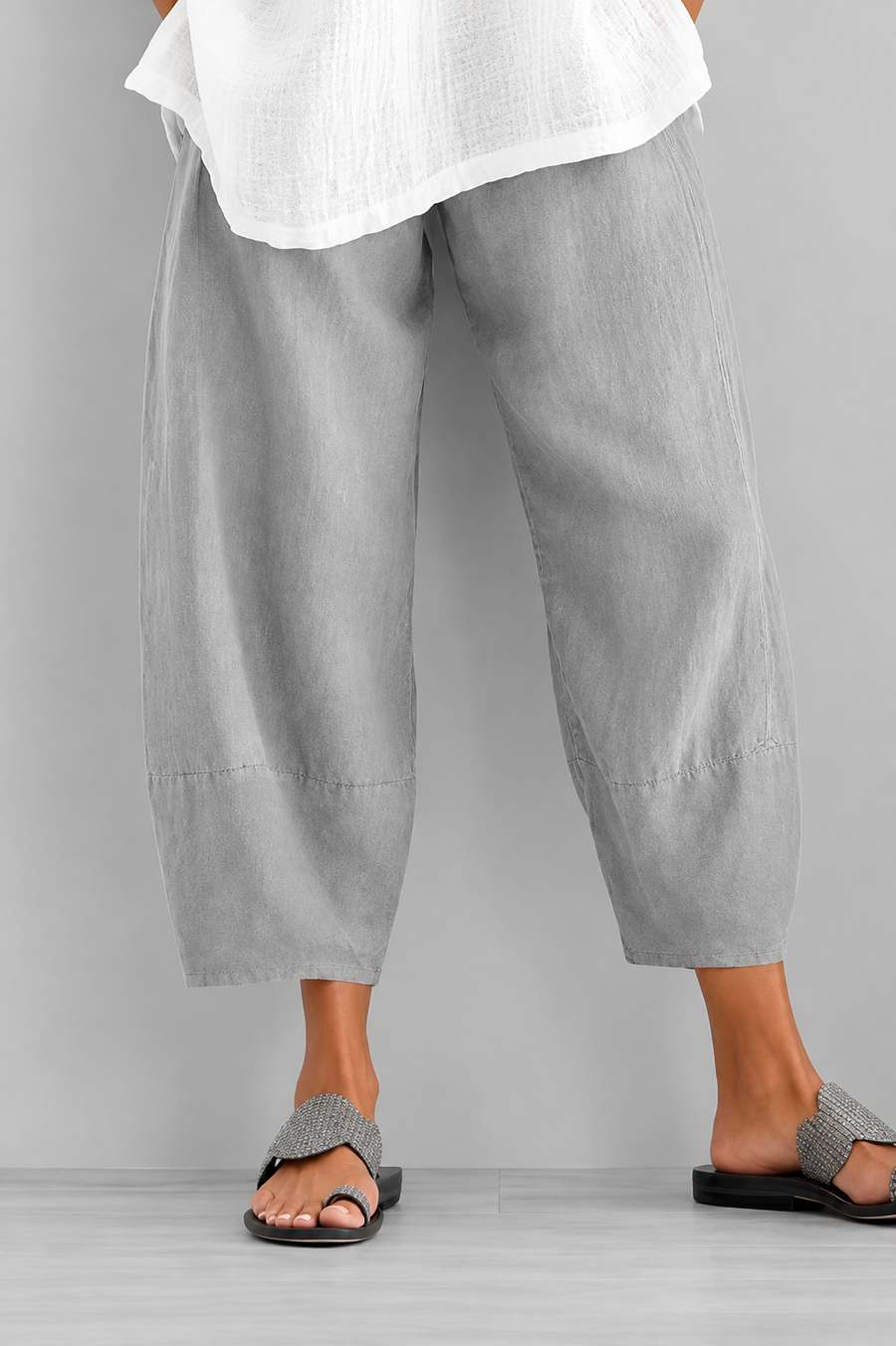 Eulorine - Soft-Touch Wide-Leg Trousers