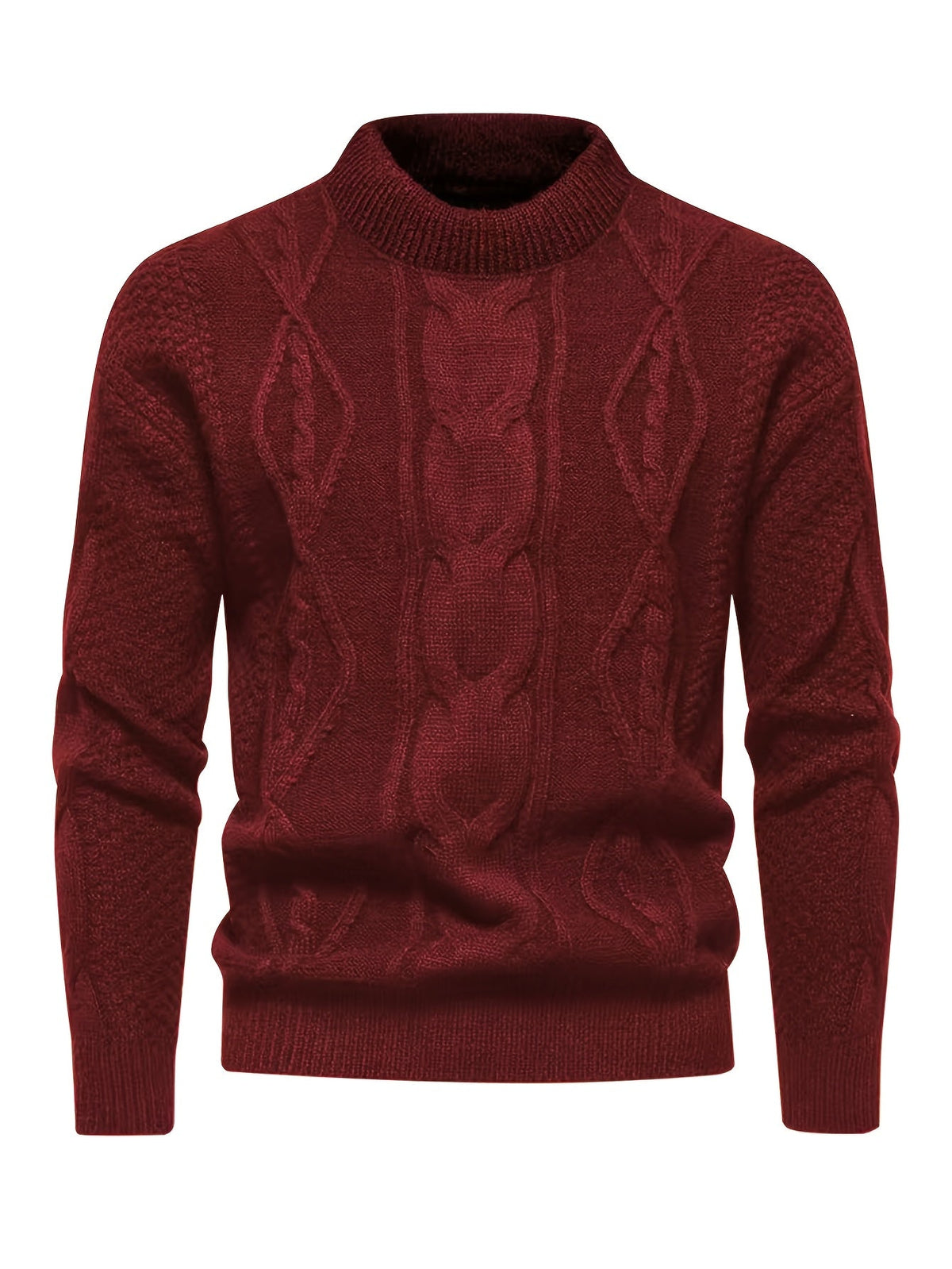 Kael - Cable Knit Mock Neck Sweater