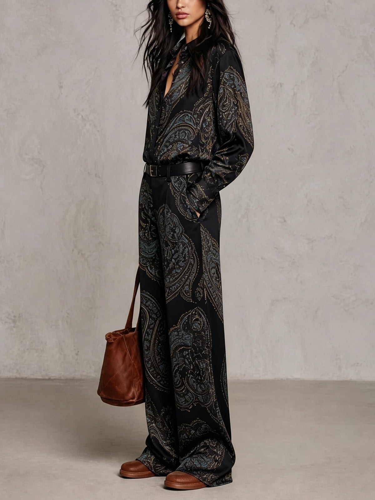 Lorelei - Silky Paisley Two-Piece Set