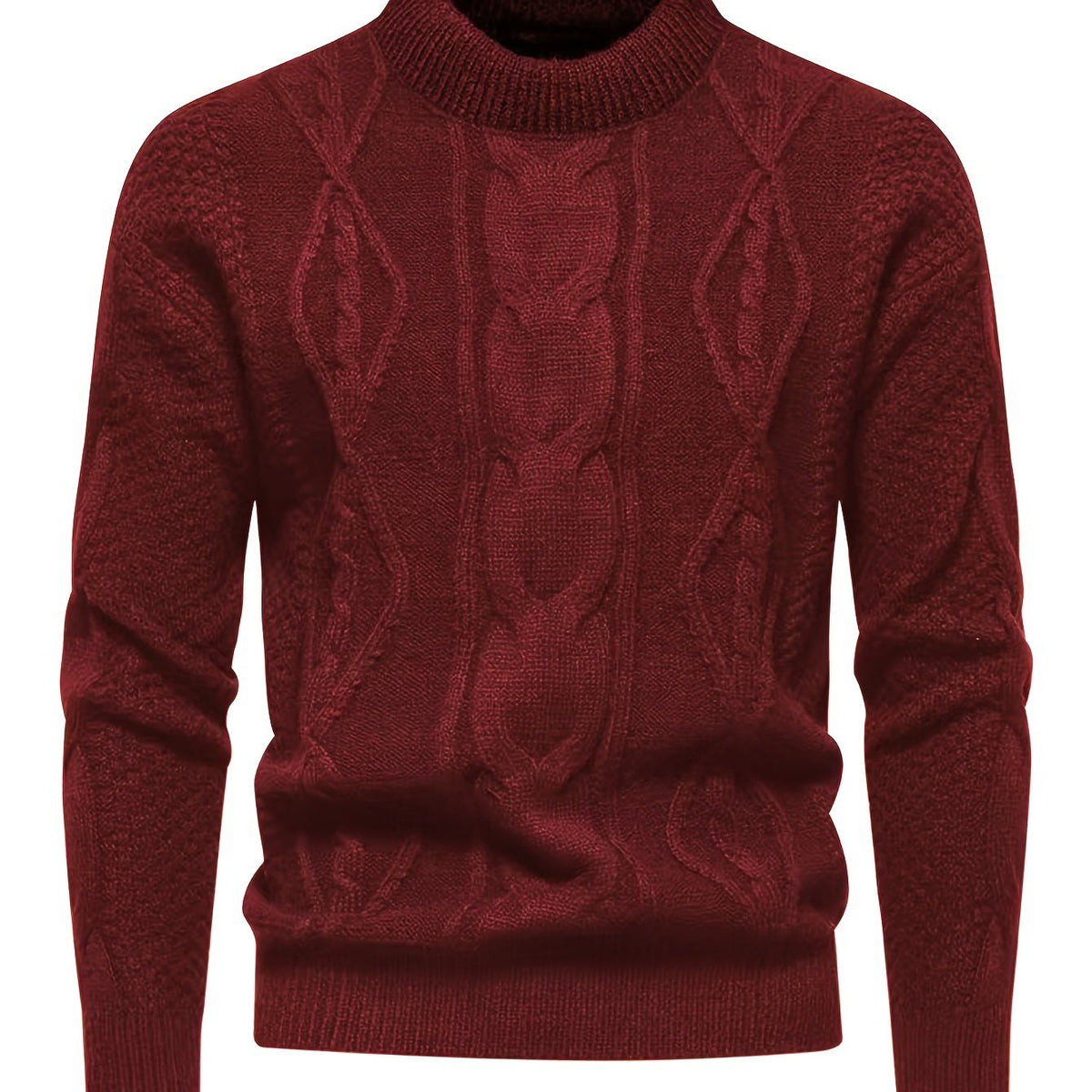 Kael - Cable Knit Mock Neck Sweater
