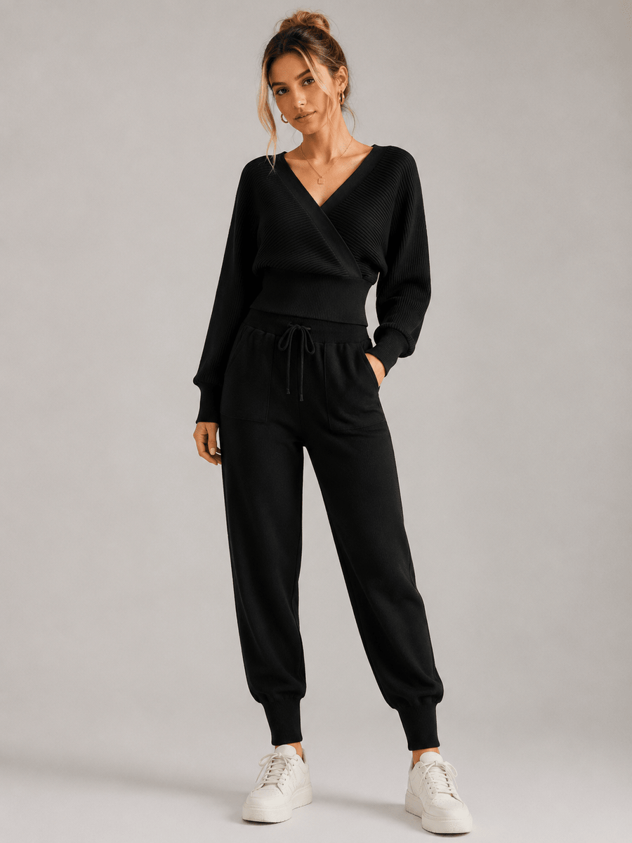 Adelyra - Ribbed Two-Piece Lounge Set